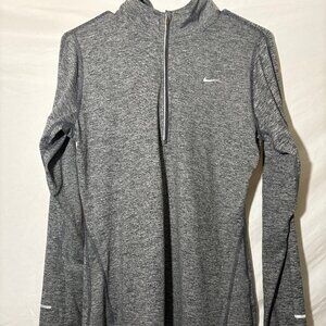 GRAY NIKE DRI FIT RUNNING JACKET